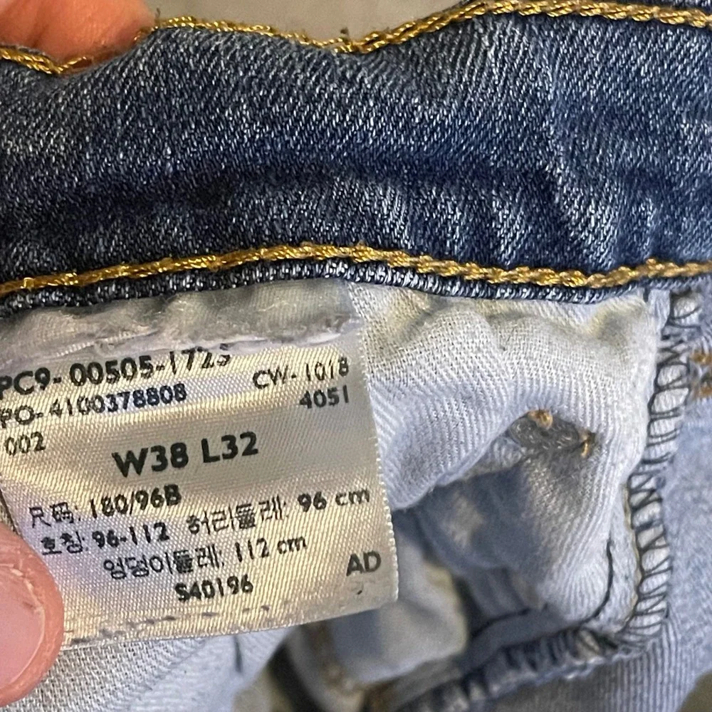 Vintage‎ Y2K Levis 505 Mens Cut Off Denim Jean Shorts Blue 38 Regular Fit Skate